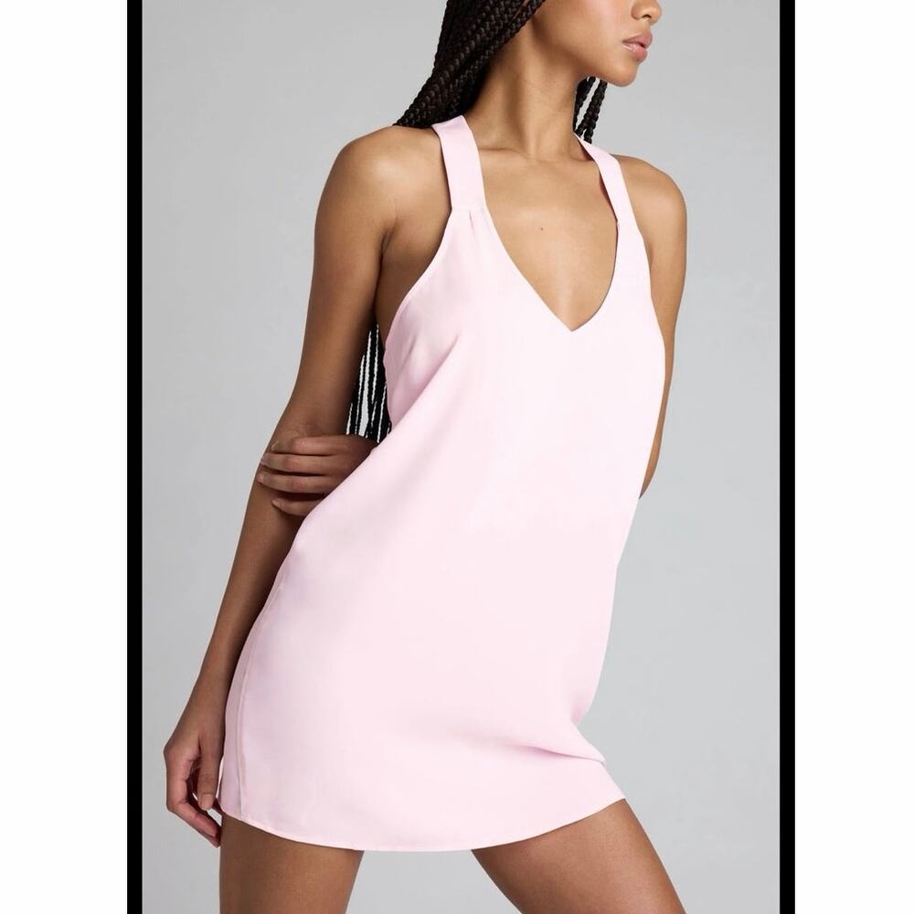 Negative Supreme Mini Slip Dress size L blush pink - Picture 3 of 10